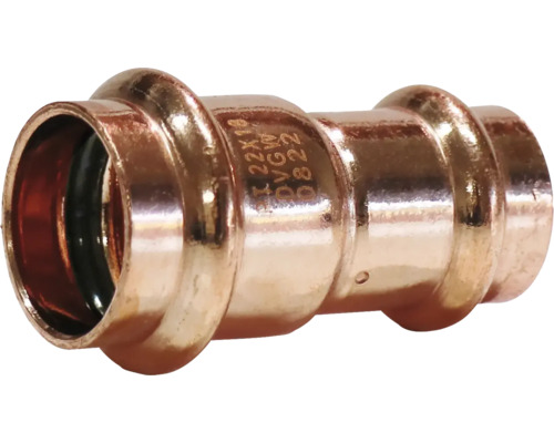 Pressfitting Reduzierstück Kupfer Presskontur V + M 15 x 12 mm DVGW für Kupferrohr Pressfitting aus Kupfer, Rohrverbinder