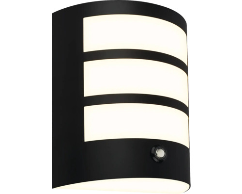 Schwarze Wandleuchte mit LED-Beleuchtung