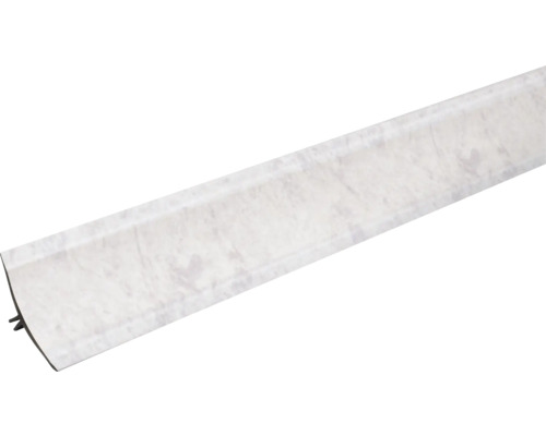 Wandabschlussleiste Marmor weissgrau F092 Länge: 3000 mm Sockelleiste mit Marmoroptik