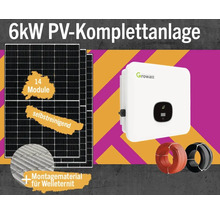 PV-Komplettanlage 6 kWp inkl. Hybrid-Wechselrichter + Zubehör für Welleternit Solarmodul-Set Anzahl Module 14 Stück-thumb-0