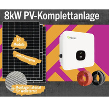 PV-Komplettanlage 8 kWp inkl. Hybrid-Wechselrichter + Zubehör für Welleternit Solarmodul-Set Anzahl Module 18 Stück-thumb-0
