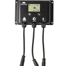 Teichpumpenset HEISSNER Solarpumpen Set Hybrid bis zu 1000 l/h mit Wasserspiel , mit externem Solarmodul 5 m Anschlusskabel inkl Netzteil zum Anschluss an Stromnetz