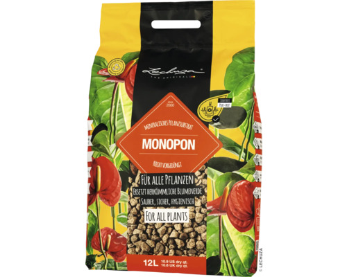 Pflanzgranulat Lechuza Monopon 12 L neutral, rein mineralisches Substrat aus 100 % naturbelassenem Bims für alle Pflanzen geeignet, als Drainageschicht für Pflanzgefäße oder als Alternative zu Blähton und zur Bodenverbesserung geeignet, nicht vorgedüngt Lechuza Monopon mineralisches Pflanzsubstrat, 12 Liter, geeignet für alle Pflanzen