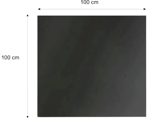 Funkenschutzplatte Stahl 100 x 100 cm quadrat schwarz Platte, 100 x 100 Zentimeter