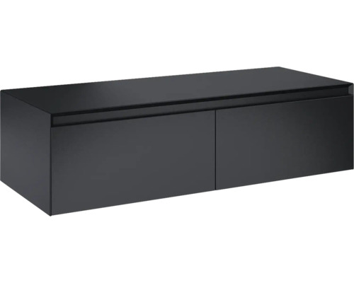 Jungborn Unterschrank DECEM BxHxT 120 x 31,9 cm x 45,8 cm Frontfarbe schwarz matt Waschbeckenunterschrank mit zwei Türen