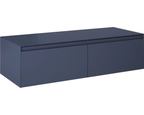 Jungborn Unterschrank DECEM BxHxT 120 x 31,9 cm x 45,8 cm Frontfarbe navy blau matt Hängender Waschtischunterschrank mit zwei Türen