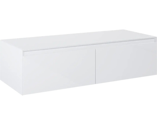 Jungborn Unterschrank DECEM BxHxT 120 x 31,9 cm x 45,8 cm Frontfarbe weiß hochglanz Weißer Waschtischunterschrank mit zwei Türen