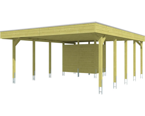 Holzcarport mit Geräteraum