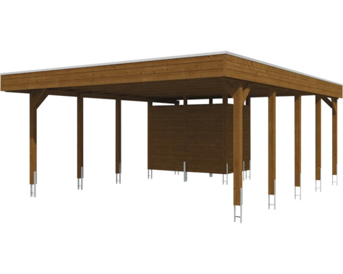 Holzcarport mit Geräteraum