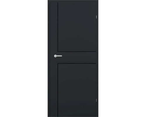 Pertura Zimmertür Elis 02 Schwarzlack RAL 9005 tiefschwarz 61x198,5 cm Rechts ohne Schlüssellochbohrung