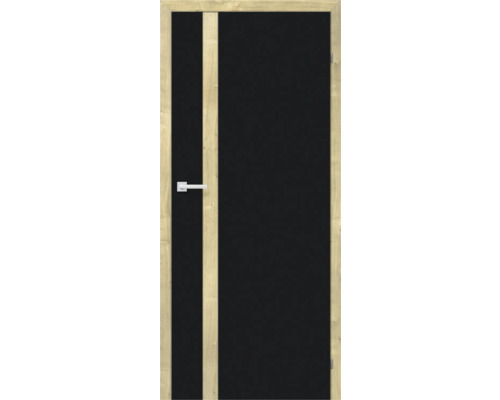 Pertura Zimmertür Fylla 02 Schwarzlack RAL 9005 tiefschwarz 86x198,5 cm Rechts ohne Schlüssellochbohrung