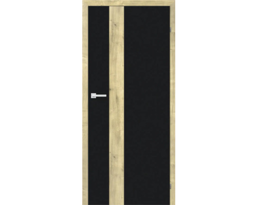 Pertura Zimmertür Fylla 03 Schwarzlack RAL 9005 tiefschwarz 61x198,5 cm Rechts ohne Schlüssellochbohrung