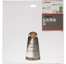 Bosch Kreissägeblatt Optiline Wood, 254 x 2,0 x 30 Millimeter