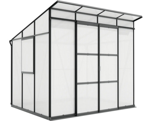 Gewächshaus mit Schiebetür und Fenster