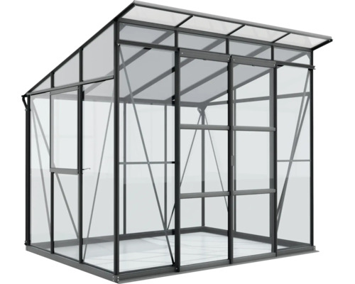 Gewächshaus mit transparenten Wänden und Dach für den Garten