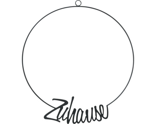 Dekorationsring mit dem Schriftzug Zuhause als Wanddekoration