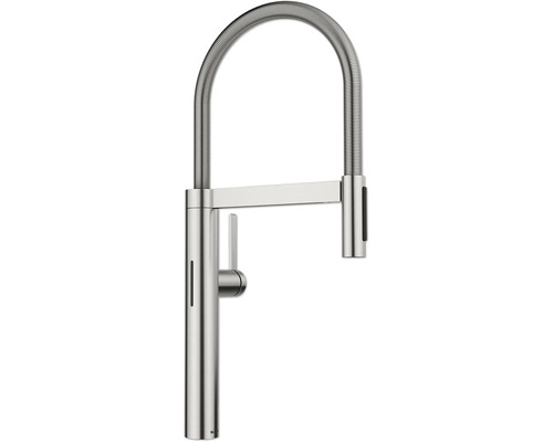 Blanco Küchenarmatur mit Handbrause CULINA-S II SENSOR edelstahl gebürstet 527462 Küchenarmatur mit hohem Auslauf und flexiblem Schlauch