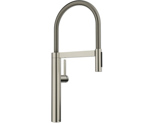 Blanco Küchenarmatur mit Handbrause CULINA-S II satin platinum satiniert 527702 Küchenarmatur mit flexiblem Auslauf