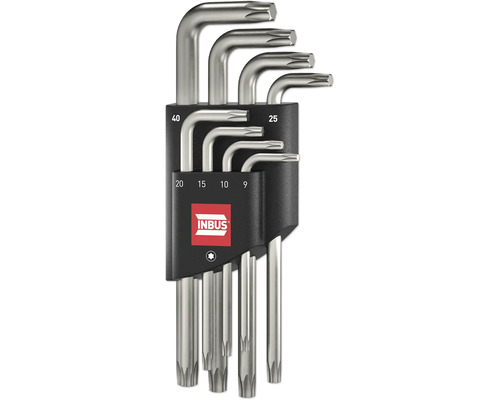 TORX® Winkelschraubendreher Set 8tlg., TX9–40 — Made in Germany (INBUS® 74322) Inbus Torx Winkelschlüsselsatz mit verschiedenen Größen