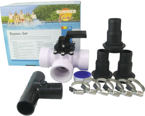 Summer Fun Bypass Set zur Steuerung des Wasserdurchflusses für Solaranlagen und Wärmepumpen mit Schlauchanschluss