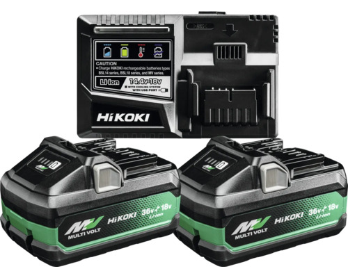 Starter Set HiKOKI Booster Pack Multi Volt 2x Akku 36/18V (4,0/8,0 Ah) und Ladegerät