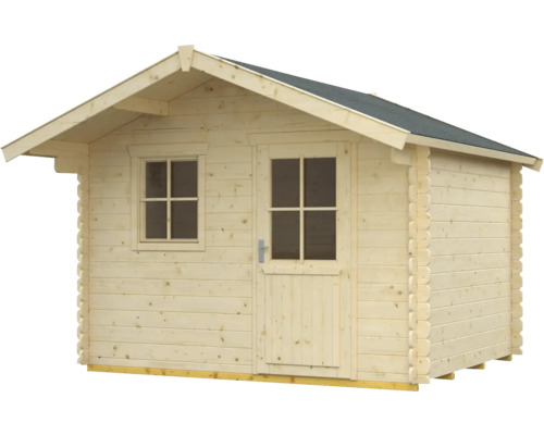 Holzgartenhaus mit Fenster und Tür