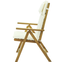 Gartenmöbelset GARDEN PLACE Alina 4-Sitzer 5 tlg. braun mit ausziehbarem Holztisch aus robuster Akazie, klappbar, inkl. Auflagen