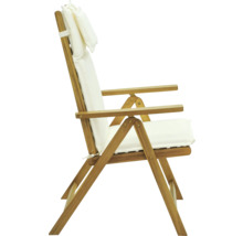 Gartenmöbelset GARDEN PLACE Alina 4-Sitzer 5 tlg. braun mit ausziehbarem Holztisch aus robuster Akazie, klappbar, inkl. Auflagen