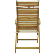 Gartenmöbelset GARDEN PLACE Alina 4-Sitzer 5 tlg. braun mit ausziehbarem Holztisch aus robuster Akazie, klappbar, inkl. Auflagen
