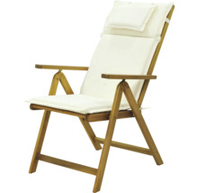 Gartenmöbelset GARDEN PLACE Alina 4-Sitzer 5 tlg. braun mit ausziehbarem Holztisch aus robuster Akazie, klappbar, inkl. Auflagen