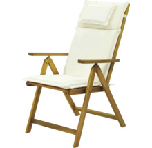 Gartenmöbelset GARDEN PLACE Alina 4-Sitzer 5 tlg. braun mit ausziehbarem Holztisch aus robuster Akazie, klappbar, inkl. Auflagen