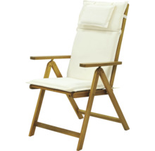 Gartenmöbelset GARDEN PLACE Alina 4-Sitzer 5 tlg. braun mit ausziehbarem Holztisch aus robuster Akazie, klappbar, inkl. Auflagen