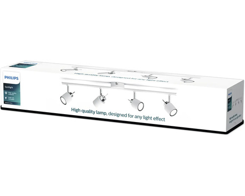 Verpackung einer Philips Spotleuchte mit vier Strahlern