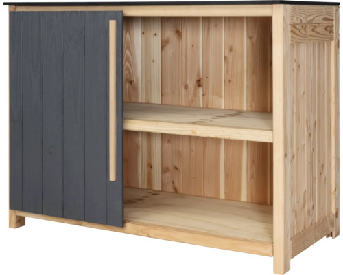 Gartenschrank/Outdoorküche Konsta Typ 603 Douglasie Eckmodul Tür links 120 x 58 x 92 cm anthrazit