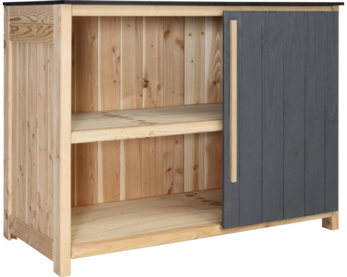 Gartenschrank/Outdoorküche Konsta Typ 603 Douglasie Eckmodul Tür rechts 120 x 58 x 92 cm anthrazit