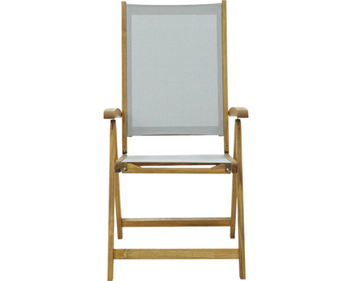 Holzstuhl mit Stoffbezug