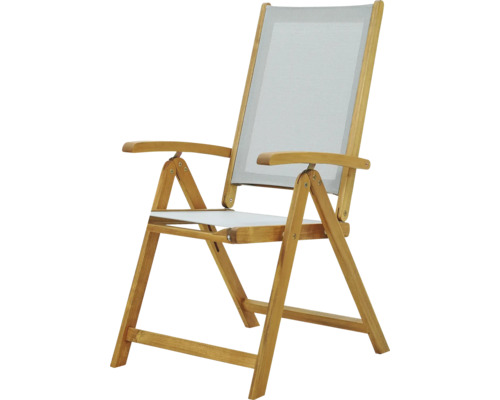 Holz Klappstuhl mit Armlehnen und Stoffbezug