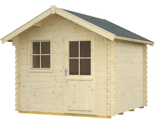 Holzgartenhaus mit Fenster und Tür