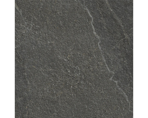 FLAIRSTONE Feinsteinzeug Terrassenplatte Canyon Black rektifizierte Kante 60 cm x 60 cm x 2 cm Fliesenmuster aus Steinzeug
