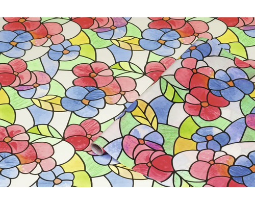 Dekofolie mit Blumenmuster als Fensterdeko