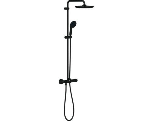 Duschsäule inkl. Thermostat Grohe Quickfix Vitalio Start 250 schwarz 266772431 Duschsäule mit Kopfbrause und Handbrause