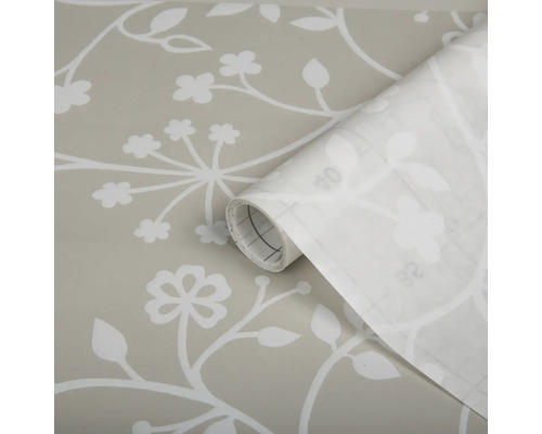 d-c-fix® Glasdekorfolie statisch haftend Tord weiß 90x150 cm Rolle Dekofolie mit Blumenmuster