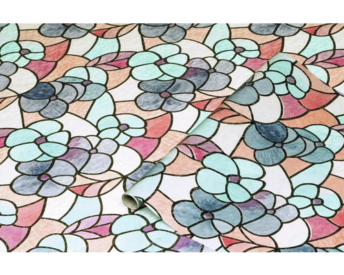 d-c-fix® Glasdekorfolie statisch haftend Lisboa Spring 45x150 cm Dekorfolie mit Blumenmuster auf einer Rolle