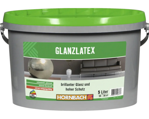 HORNBACH Latexfarbe Glanzlatex weiß 5 l