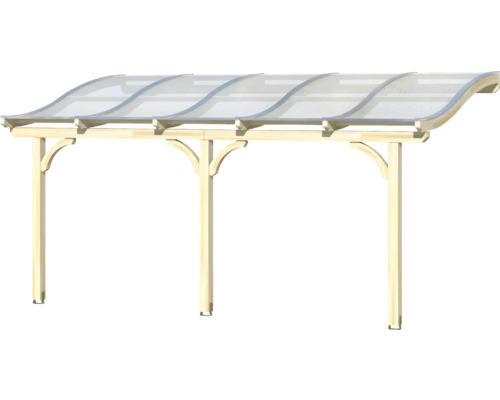 Holzcarport mit transparentem Dach