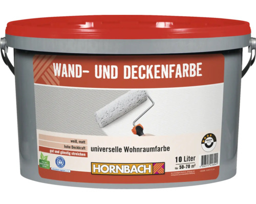 HORNBACH Wand- und Deckenfarbe konservierungsmittelfrei weiß 10 L