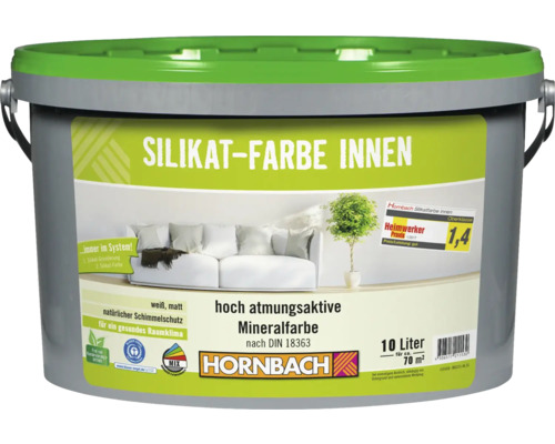 HORNBACH Silikatfarbe Mineralfarbe innen weiß 10 l