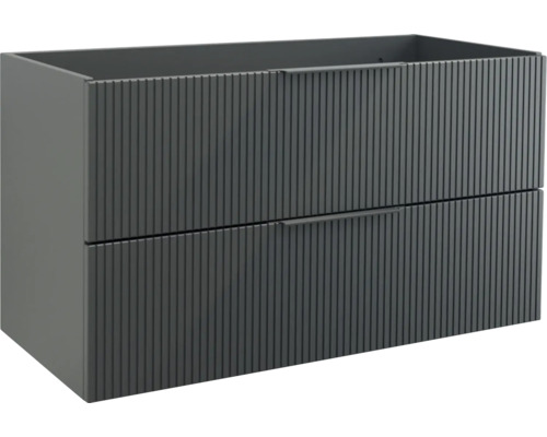 Jungborn Waschtischunterschrank QUATTRO BxHxT 100 x 50 x 46 cm Frontfarbe schwarz matt 55700