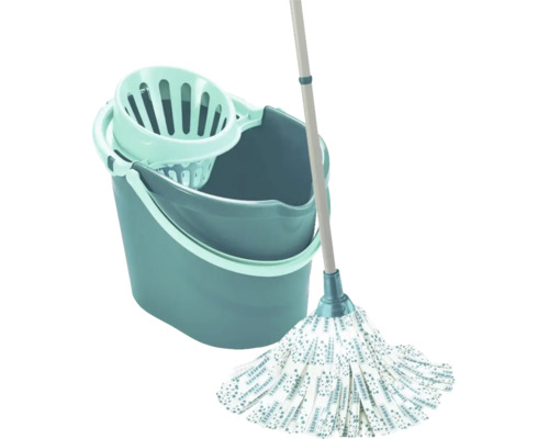 Moppeimer mit Auswringer und Bodenwischer