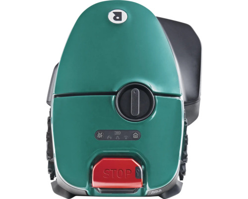 Rasentraktor-Roboter mit Stopptaste